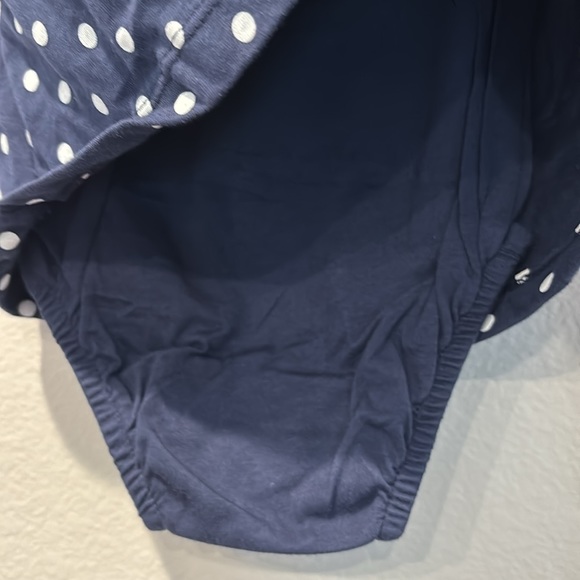Carter's Infant Girl Size 9 Months Blue & White Polka Dot Anchor Dress NEW - Picture 5 of 10